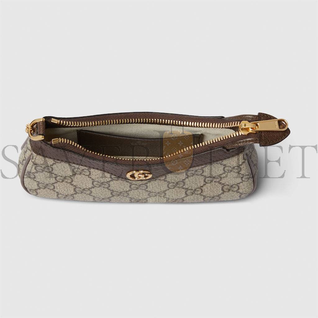 GUCCI BEIGE AND EBONY GG SUPREME CANVAS ‎764960 (19*10*3cm)